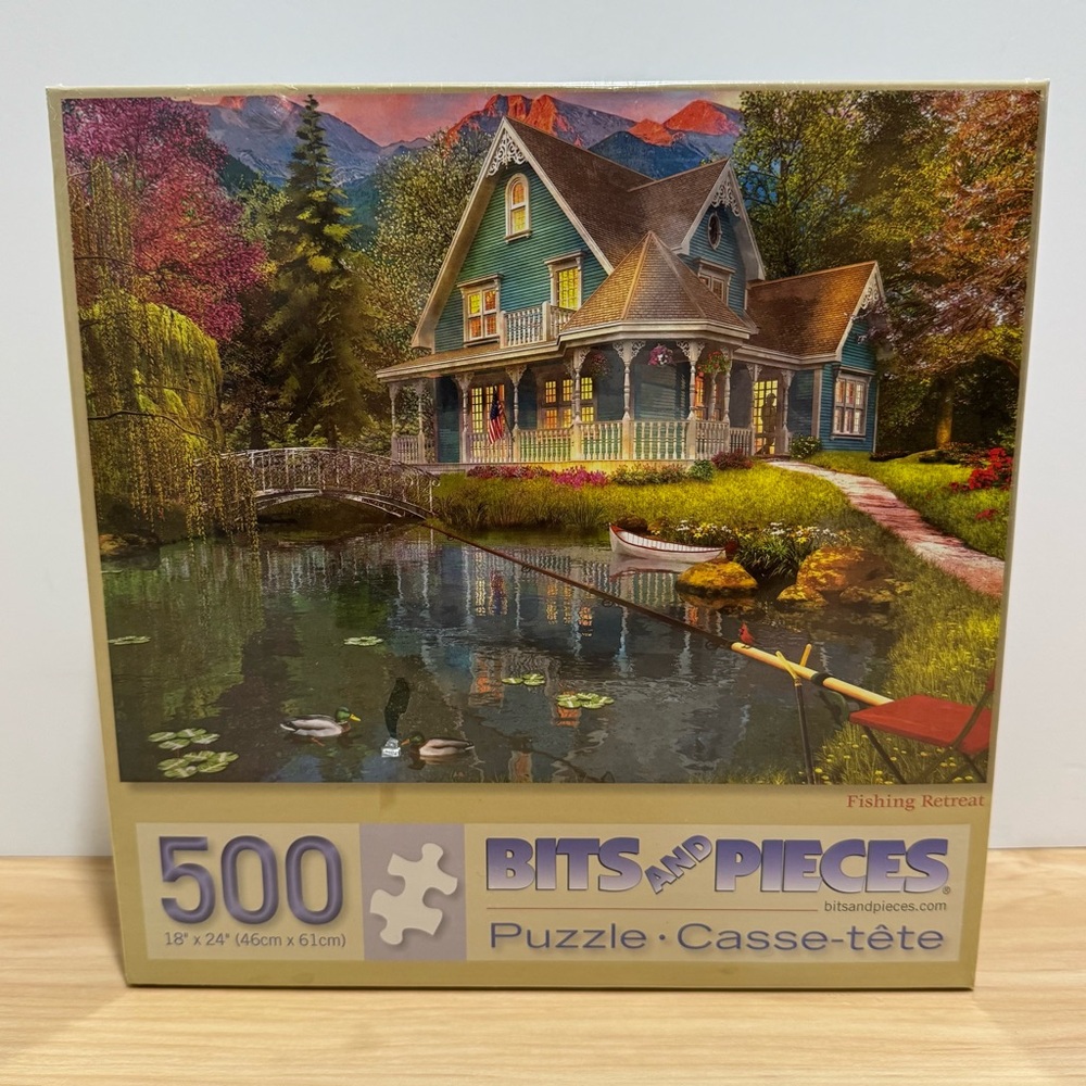 Bits And Pieces "Fishing Retreat" 500 Piece Puzzle, Dominic Davison NEW SEALED